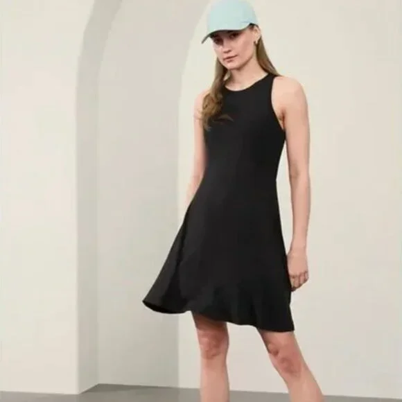 NWT Athleta Santorini Thera Dress, Black (S) - Picture 1 of 7